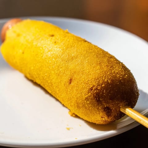 Juicy cornmeal hot dogs