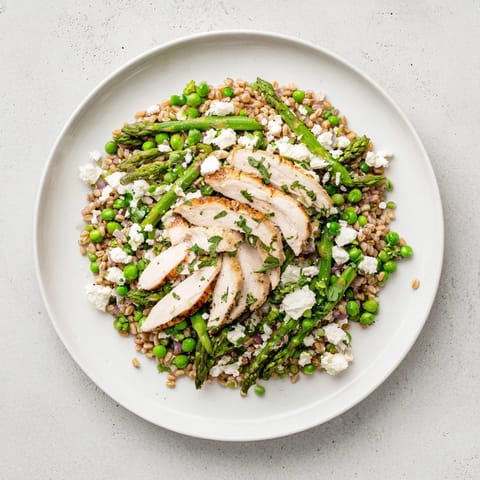 Warm Spring Farro Chicken Salad