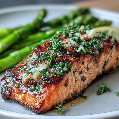 Garlic Butter Salmon Asparagus