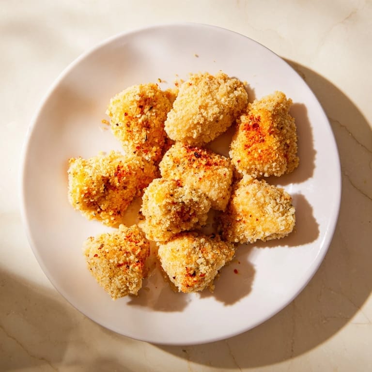 Juicy bite-sized pieces of Popcorn Chicken, fried to golden perfection, served with dipping sauces.