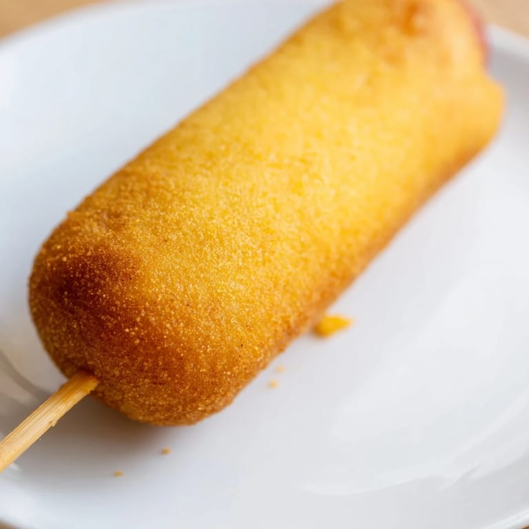 Freshly fried corn dogs, perfectly golden and delicious, a quintessential fair food favorite.