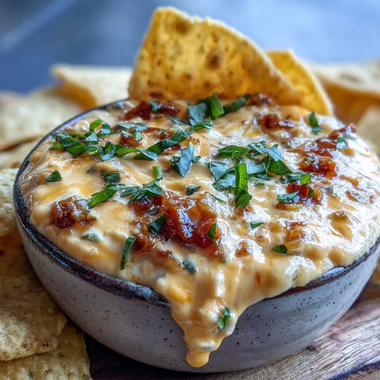 Queso Dip paired with tortilla chips, pretzel bites, and fresh vegetables for a game day snack.