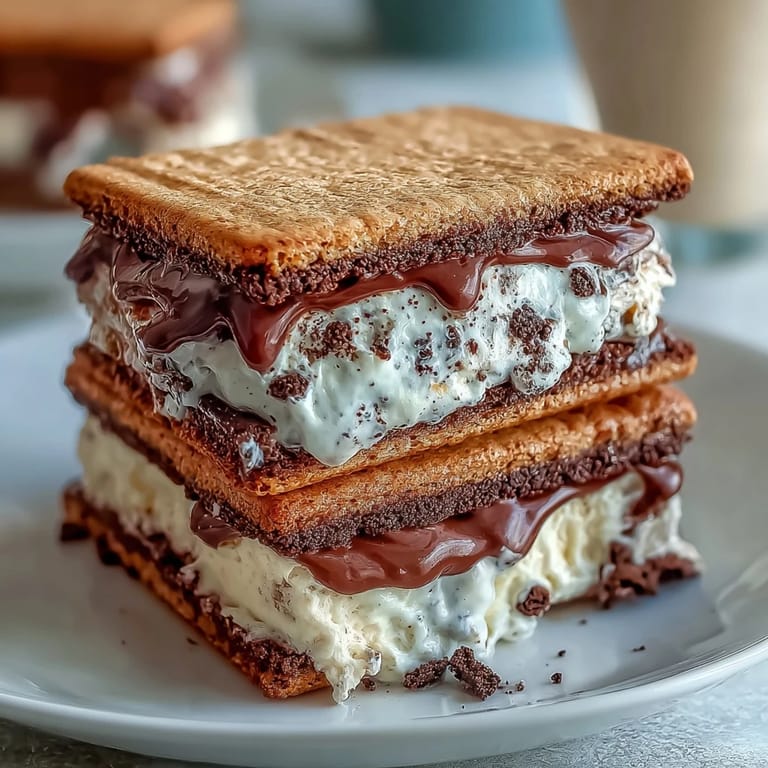 Decadent vanilla bean ice cream sandwiches with rich espresso cookies, capturing the classic frappuccino flavor in a handheld dessert.