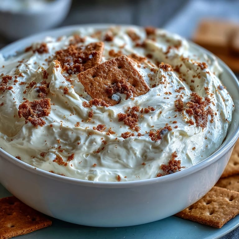 Easy no-bake cheesecake dip with graham crackers, perfect for parties and quick dessert cravings.