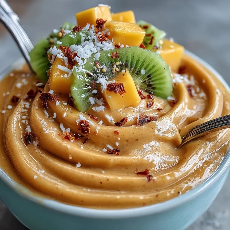 Bright, chilled Mango Chili Lime Smoothie Bowl, bursting with sweet, spicy, and tangy goodness.