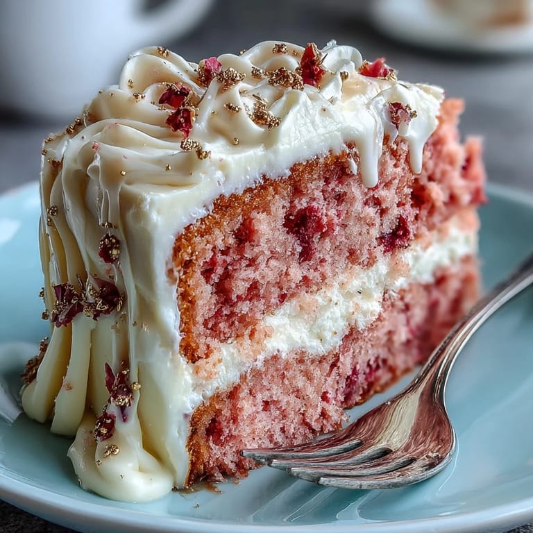 Decadent Bridal Shower Rosé Velvet Cake, a delicate pink vision with edible gold decor.
